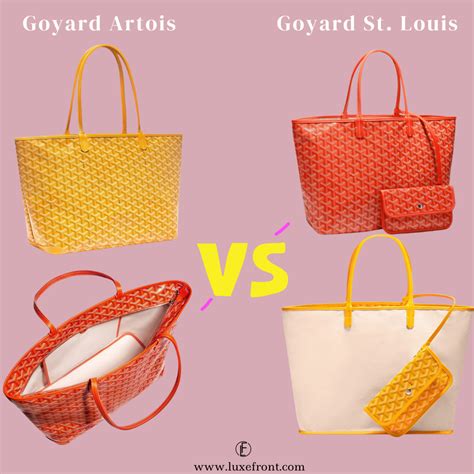 difference between goyard artois and st louis|saint louis goyard bag colors.